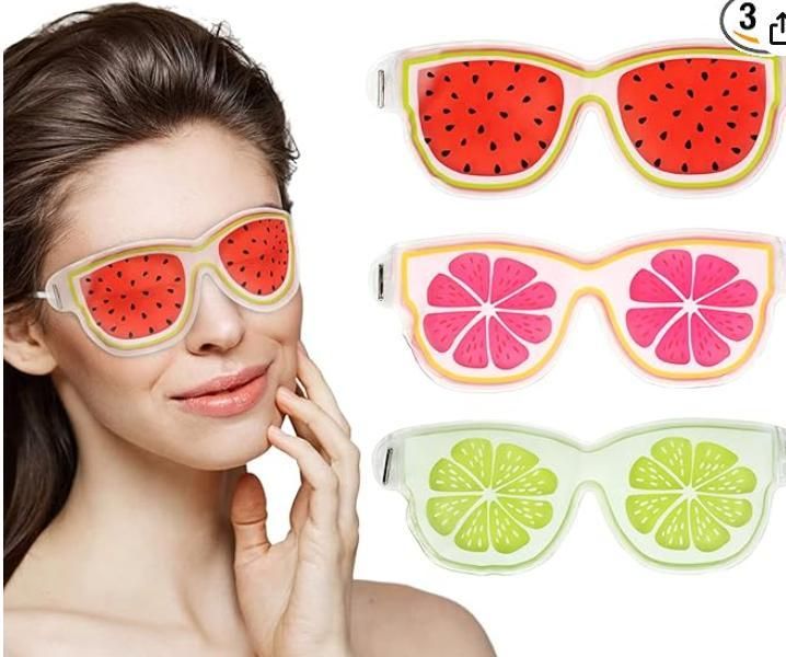 Gel Eye Mask for Dark Circles & Puffiness, Reusable Hot & Cold Therapy (Pack of 2)