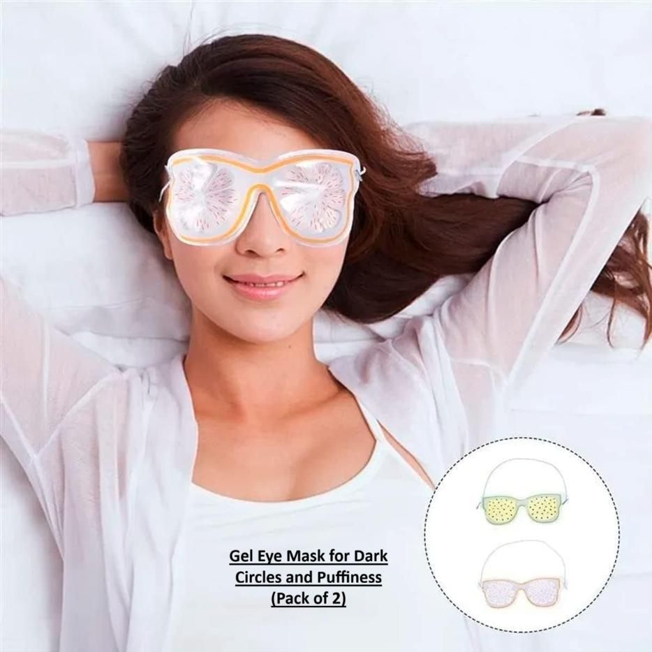 Gel Eye Mask for Dark Circles & Puffiness, Reusable Hot & Cold Therapy (Pack of 2)